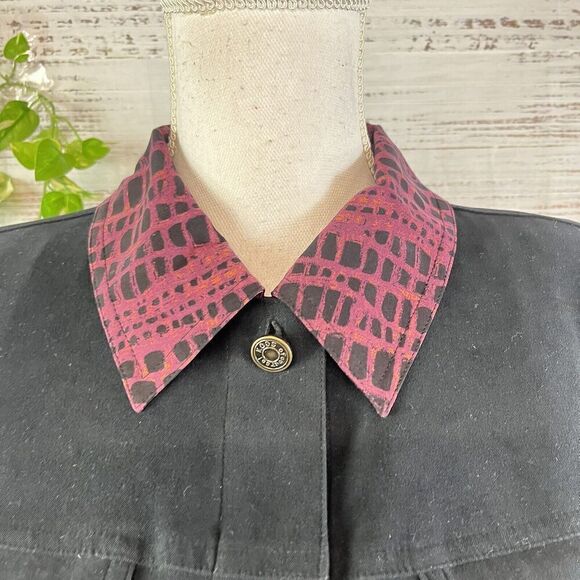 Koos of Course! Blazer Jacket size Small Purple Black Artsy Career Casual - Picture 5 of 14